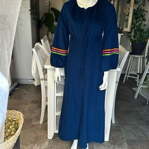House of David dressing gown, valour fleece half zip, lounge, maxi dress robe